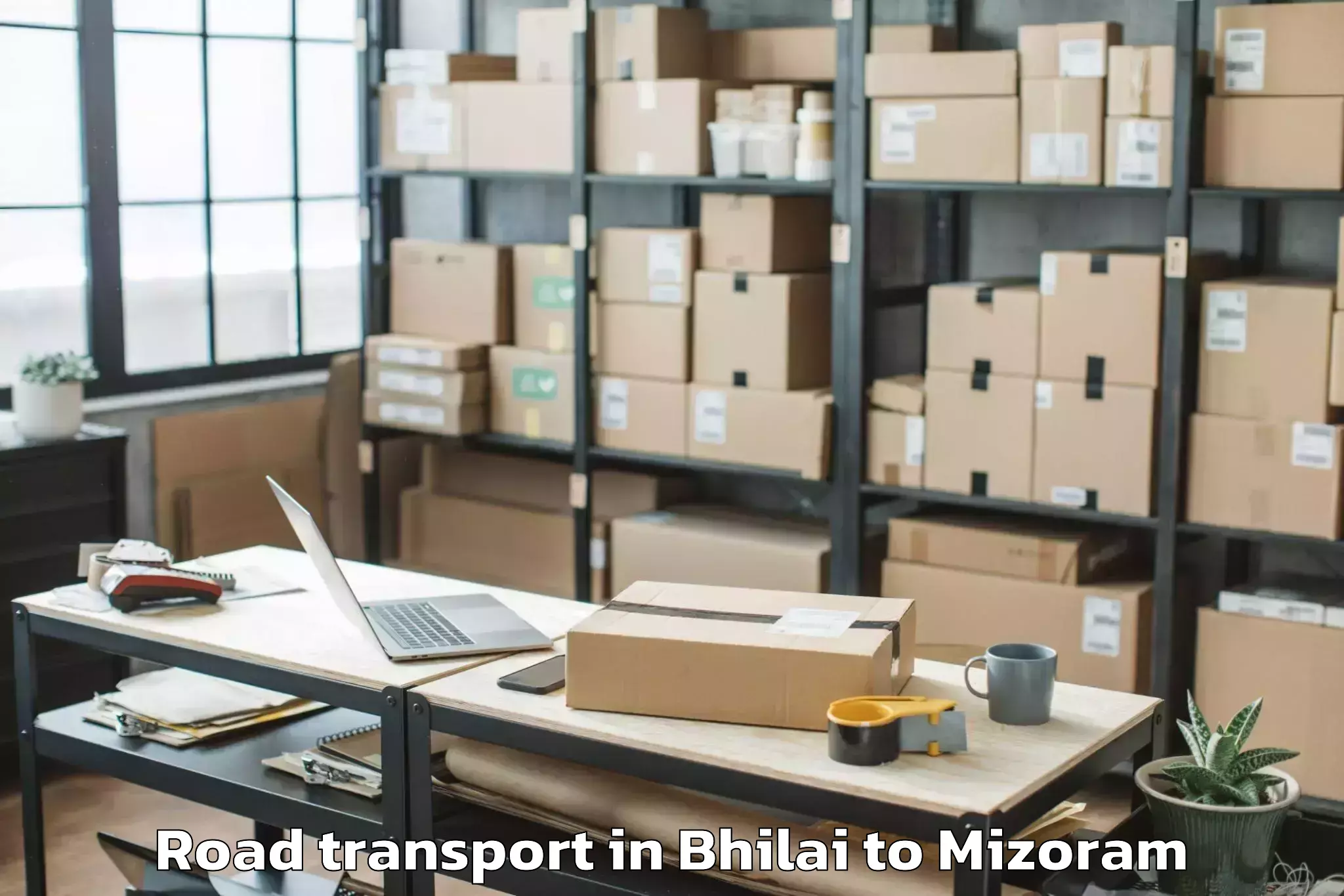 Discover Bhilai to Saitlaw Road Transport